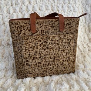 Madewell small zip top crossbody transport tote